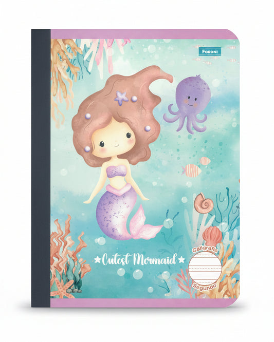 Libreta Caligrafia Primaria 2do Cutest Mermaid 160 PG