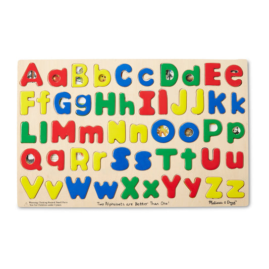 UPPER & LOWER CASE ALPHABET PUZZLE WOOD