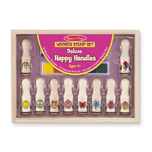 WOODEN STAMP SET - DELUXE HAPPY HANDLES