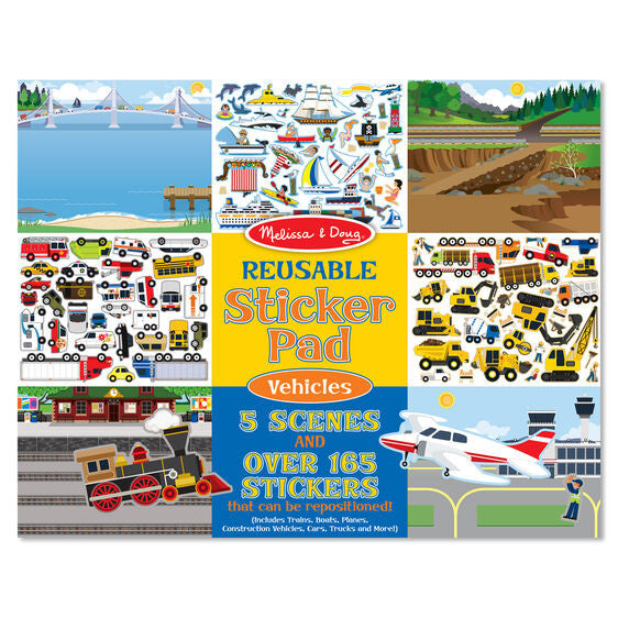 VEHICLES REUSABLE STICKER PAD
