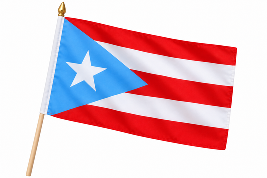 BANDERA PR AZUL CELESTE 4" x 6"