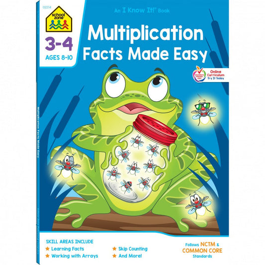 MULTIPLICATION FACTS MADE EASY DELUXE BOOK GRADE3-