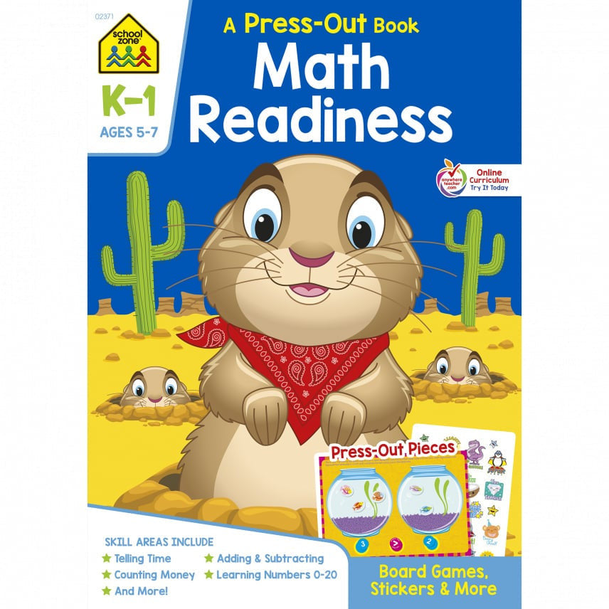 MATH READINESS GRADES K-1 PRESS-OUT WORKBOOK