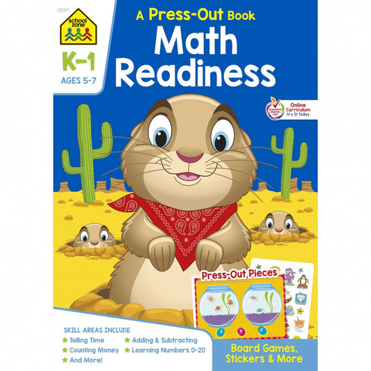 MATH READINESS GRADES K-1 PRESS-OUT WORKBOOK