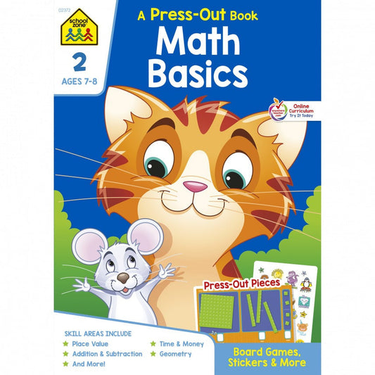 MATH BASICS GRADE 2 PRESS-OUT WORKBOOK