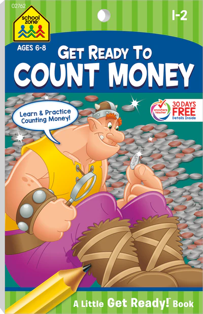 GET READY TO COUNT MONEY GRADES 1-2 WORKBOOK