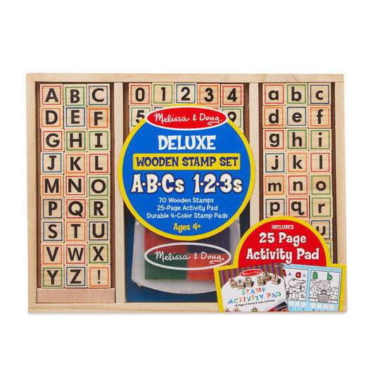 DELUXE WOODEN STAMP SET - ABCS 123S
