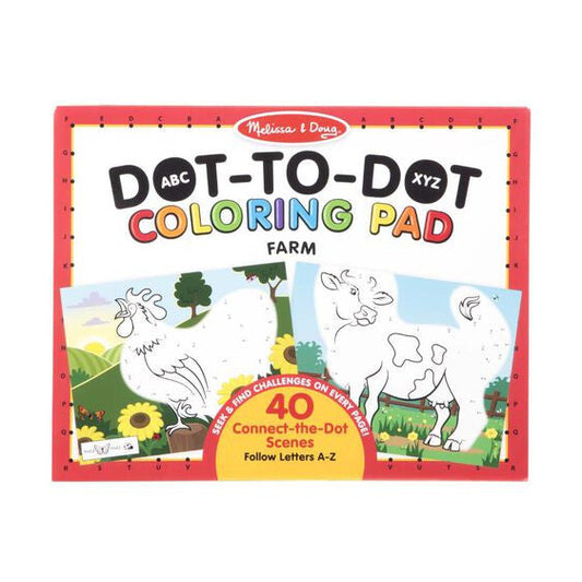 ABC DOT-TO-DOT COLORING PAD - FARM
