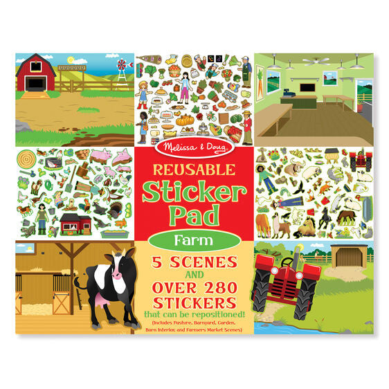 REUSABLE STICKER PAD - FARM