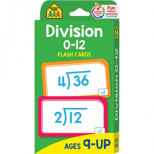 FLASH CARD DIVISION 0-12