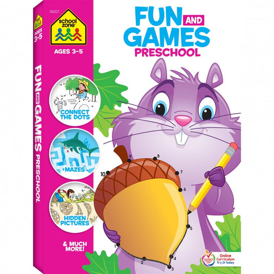 FUN AND GAMES PRESCHOOL WORKBOOK