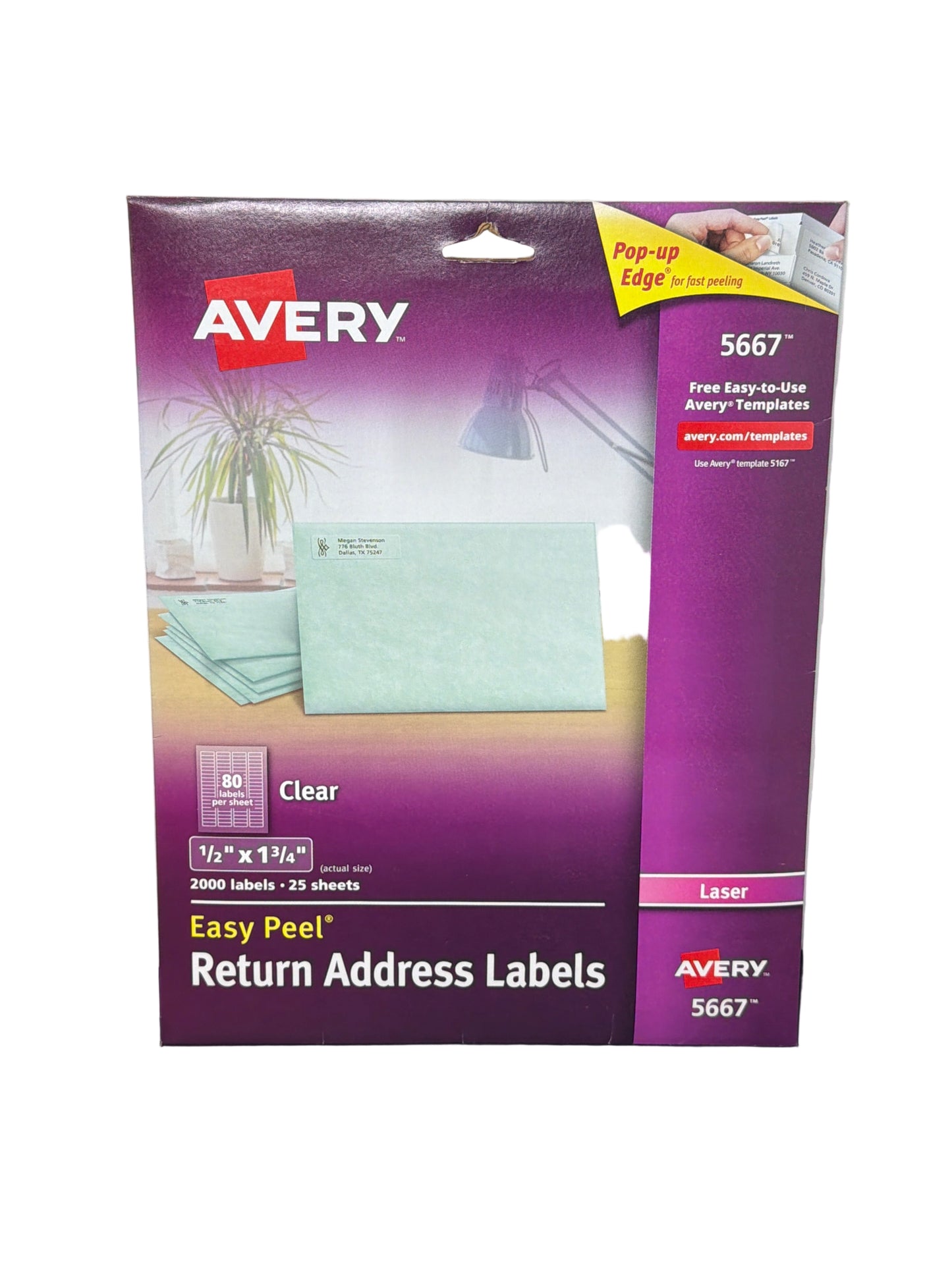 AV CLEAR MAILING LABEL LASER 1/2 X 1-3/4(PQ.2000