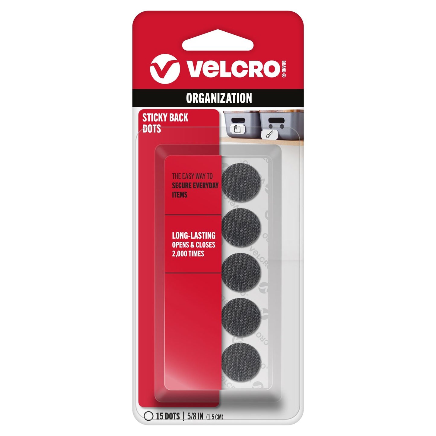 VELCRO® Brand Sticky Back Coins | .625" | 15Pkg