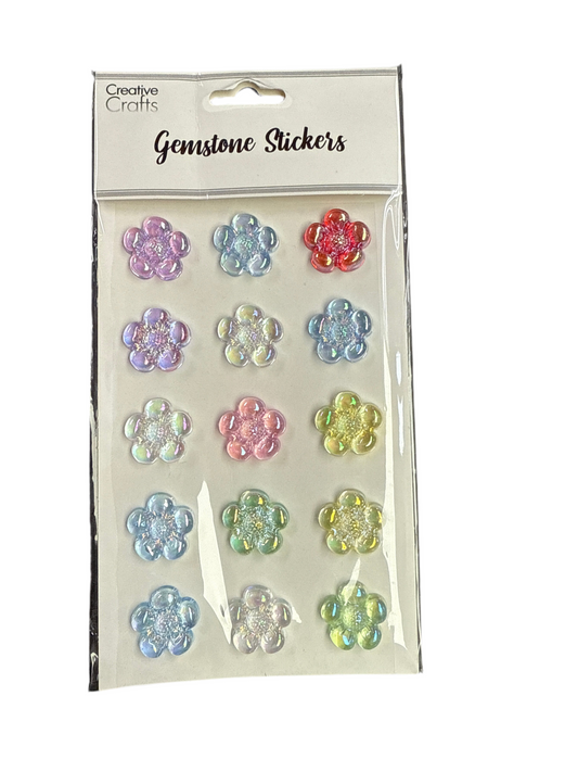 GEM STICKERS FLOWER MIX COLOR