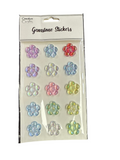 GEM STICKERS FLOWER MIX COLOR
