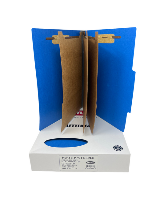 3 PARTITION FOLDER DK.BLUE LETTER BOX/10