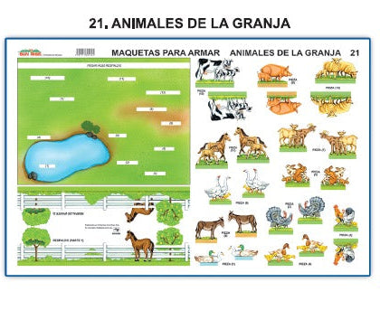 MODELO MAQUETA ANIMALES DE GRANJA