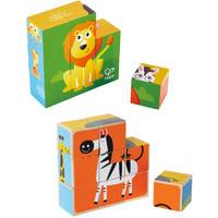 JUNGLE ANIMAL BLOCK PUZZLE 9PC