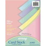 CARD STOCK 8.5" X 11" PASTEL ASST PQT.100
