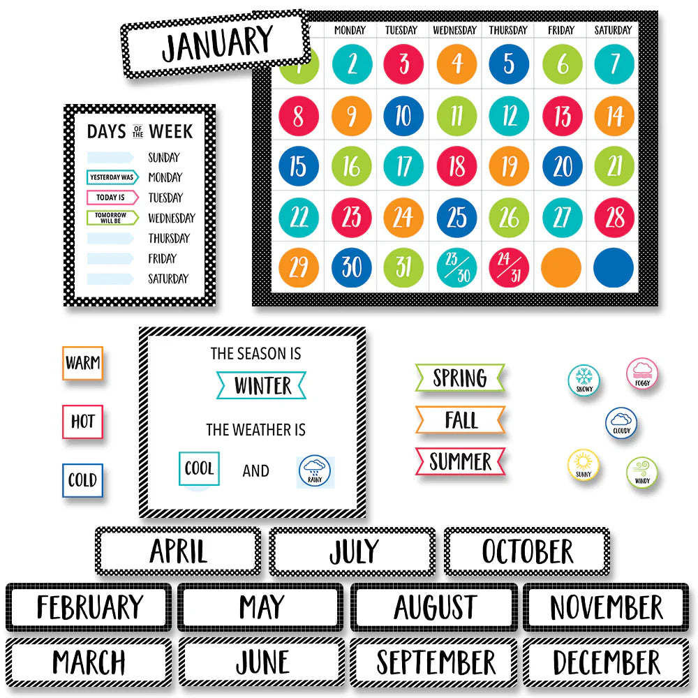 CALENDAR SET BULLETIN BOARD 67PCS