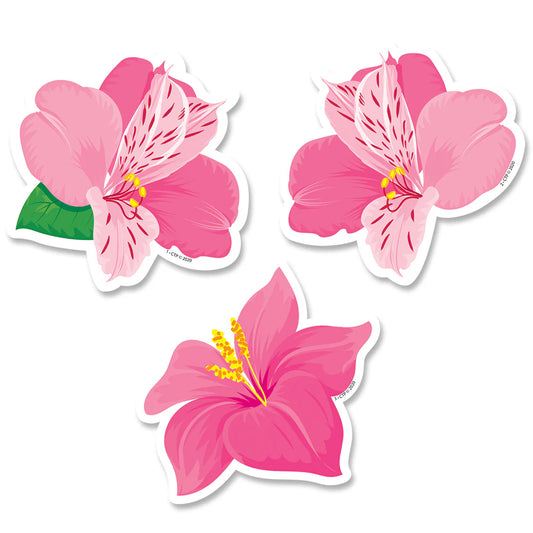 PALM PARADISE PINK BLOOMS CUT-OUTS