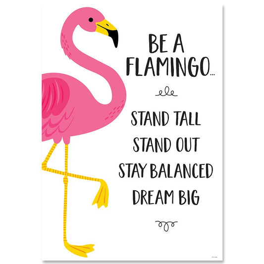 BE A FLAMINGO... PALM PARADISE INSPIRE U POSTER