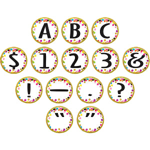CONFETTI CIRCLE LETTERS
