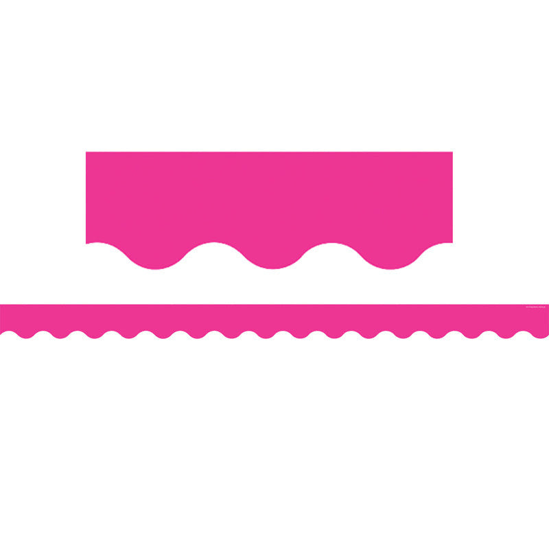 HOT PINK SCALLOPED BORDER