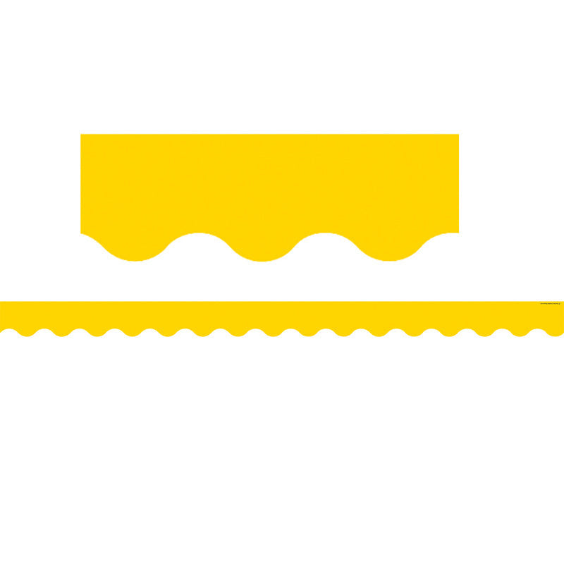 YELLOW GOLD SCALLOPED BORDER