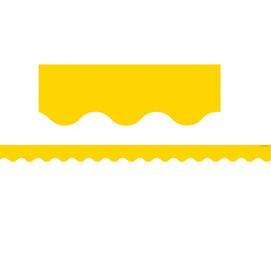 YELLOW GOLD SCALLOPED BORDER