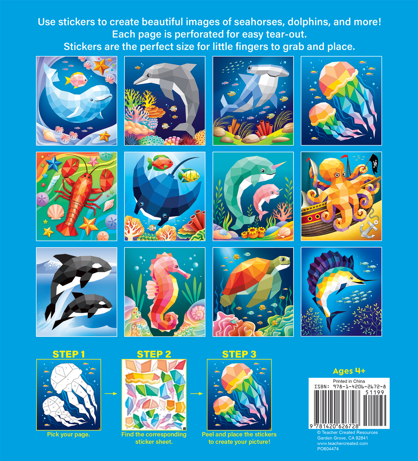 Ocean Life Modern Mosaics Stick to the Numbers