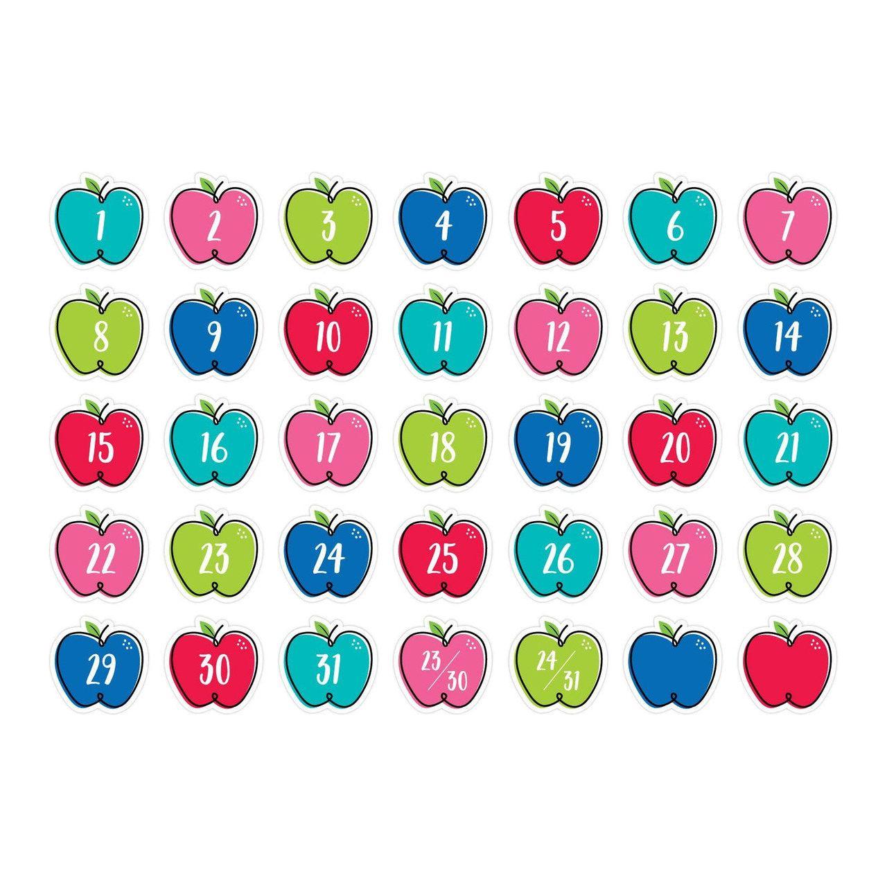 DOODLE APPLES CALENDAR DAYS