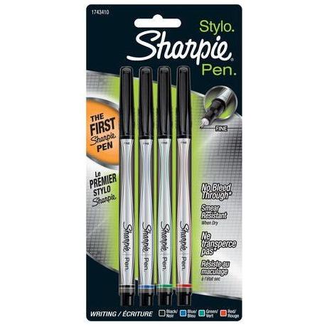 SHARPIE PEN FINE ASST PQT.4