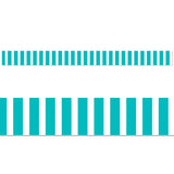 TURQUOISE BOLD STRIPES EZ BORDER 48FT. 24 STRIPS