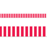 POPPY RED BOLD STRIPES EZ BORDER 48FT. 24 STRIPS