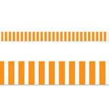 ORANGE BOLD STRIPES EZ BORDER 48FT. 24 STRIPS