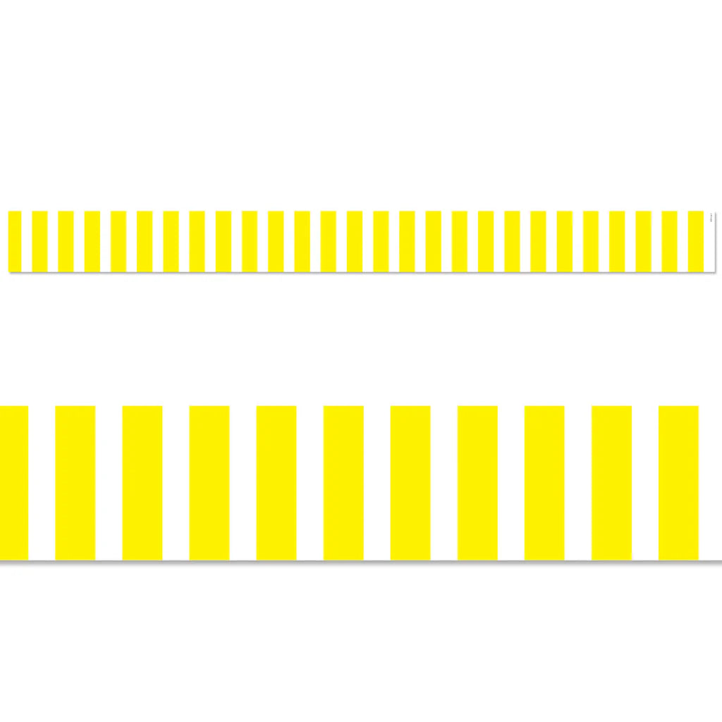 YELLOW BOLD STRIPES EZ BORDER 48FT. 24 STRIPS
