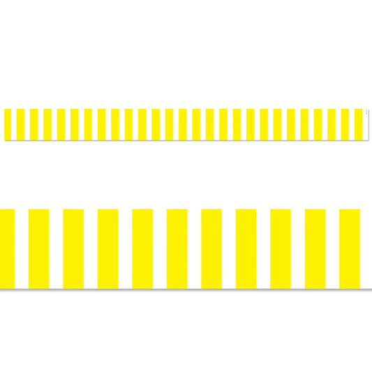YELLOW BOLD STRIPES EZ BORDER 48FT. 24 STRIPS