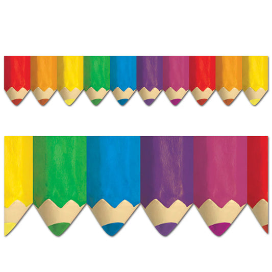 BORDER JUMBO COLORED PENCIL 48 FT. 24 STRIPS