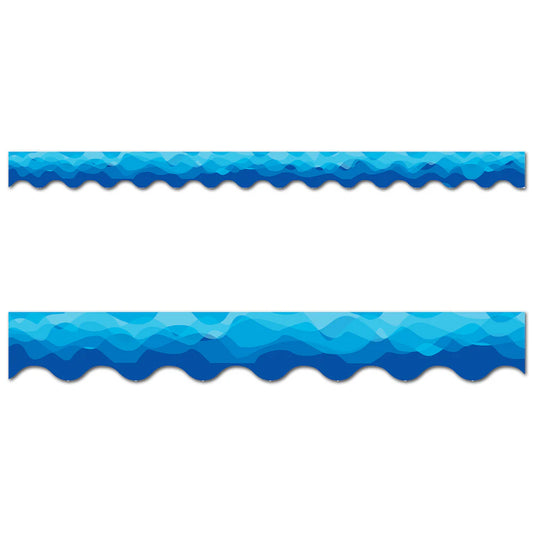 WAVES OF BLUE, WAVY BORDER (EZ BORDER)