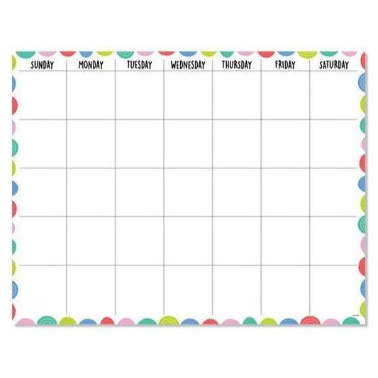 RAINBOW DOODLES CALENDAR CHART