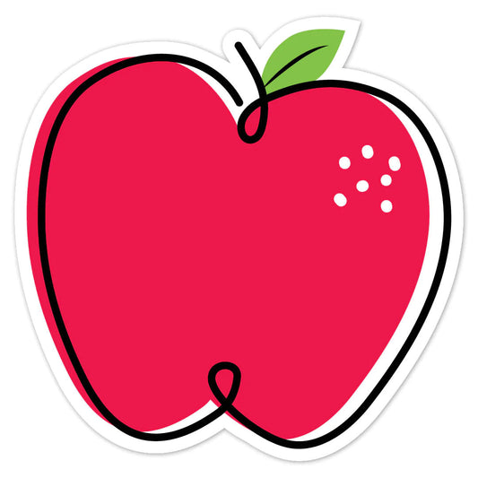 Doodle Apple Red 6" Designer Cut-Outs