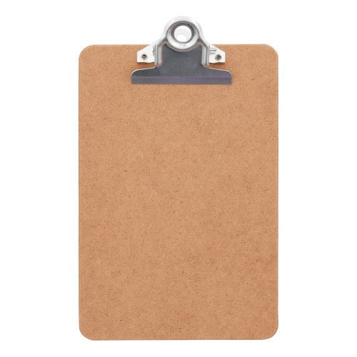 HARDBOARD CLIPBOARD WOOD BROWN 6" X 9"