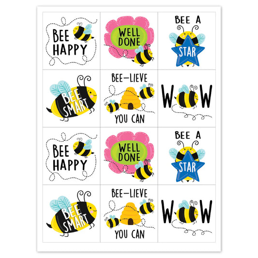 BEES STICKERS 60 PCS