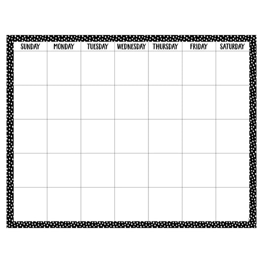 Messy Dots on Black Calendar Chart