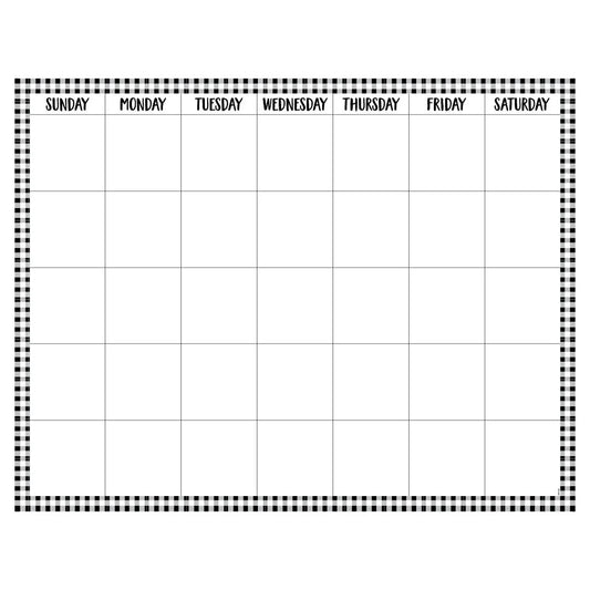 Buffalo Check Calendar Chart