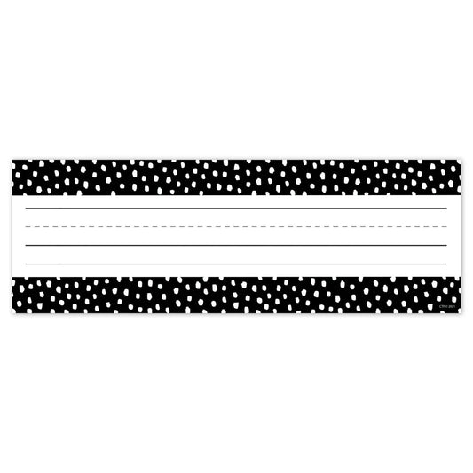 Messy Dots on Black Name Plates