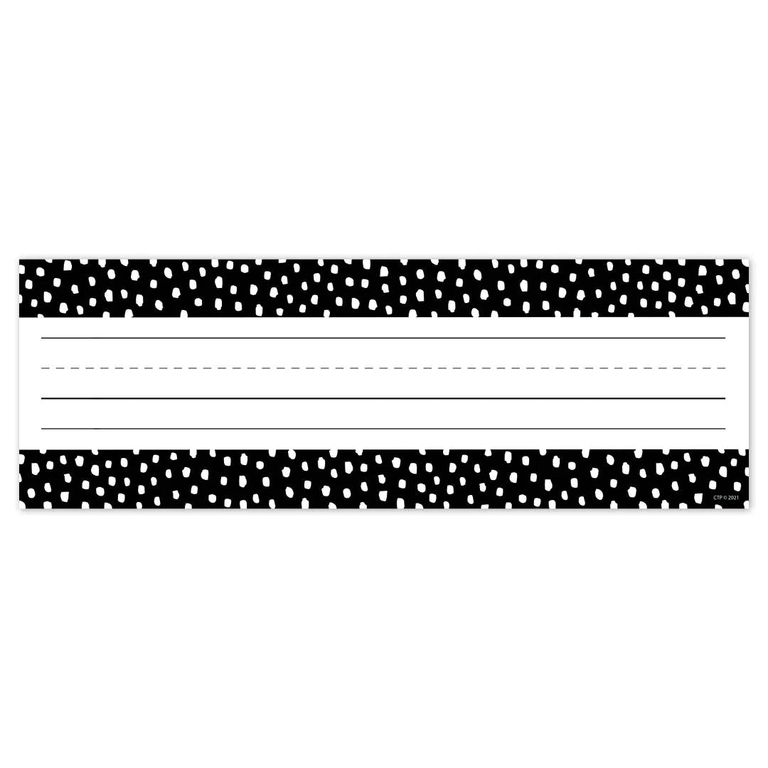 Messy Dots on Black Name Plates