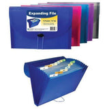 EXPANDING FILE LETTER 13-POCKETS ASST COLORS