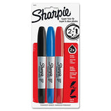 SHARPIE TWIN TIP BLACK-RED-BLUE PQT.3
